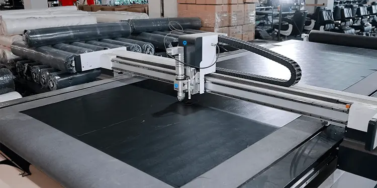 salon furniture leather cutting